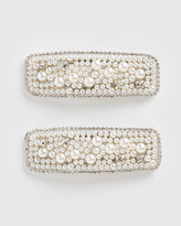 Thumbnail for your product : Izoa - Women's White Hair Accessories - Ayla Hair Clip Set - Size One Size at The Iconic