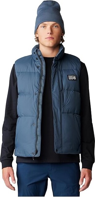 Mountain Hardwear Nevadantm Down Vest Men's Clothing Montauk Blue : LG Nylon