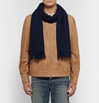 Salle Privée Ansel Fringed Wool And Cashmere-Blend Scarf