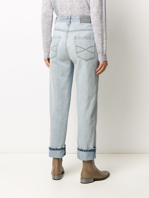 Brunello Cucinelli High-Waisted Straight-Leg Jeans