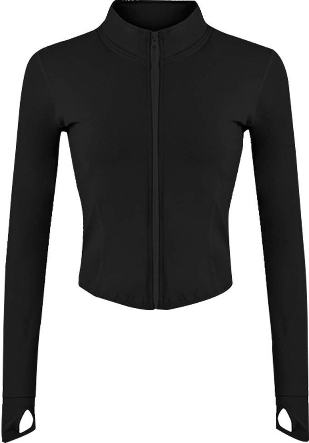 Lviefent Womens Lightweight Full Zip Running Track Jacket Workout Slim