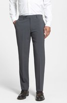 Thumbnail for your product : John Varvatos Grey Check Flat Front Trousers