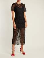 Thumbnail for your product : Diane von Furstenberg Leaf And Floral Macrame-lace Pencil Dress - Womens - Black