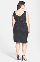 Thumbnail for your product : Calvin Klein Knot Detail Metallic Jersey Cocktail Dress (Plus Size)