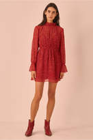 Thumbnail for your product : The Fifth ASSEMBLAGE LONG SLEEVE DRESS red w white
