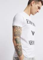 Thumbnail for your product : Emporio Armani Lightweight Cotton Jersey T-Shirt With Logo