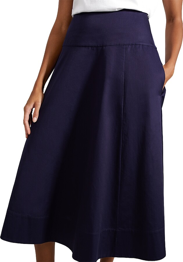 Hobbs London Cecelia A-Line Midi Skirt ShopStyle
