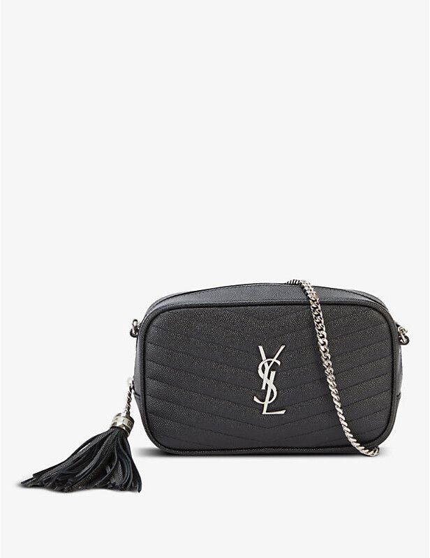 Saint Laurent Womens Black/silver Mini Lou Quilted Leather Shoulder bag