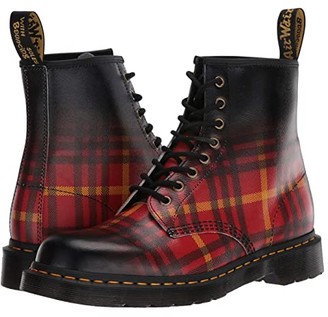 1460 mcmarten tartan leather ankle boots
