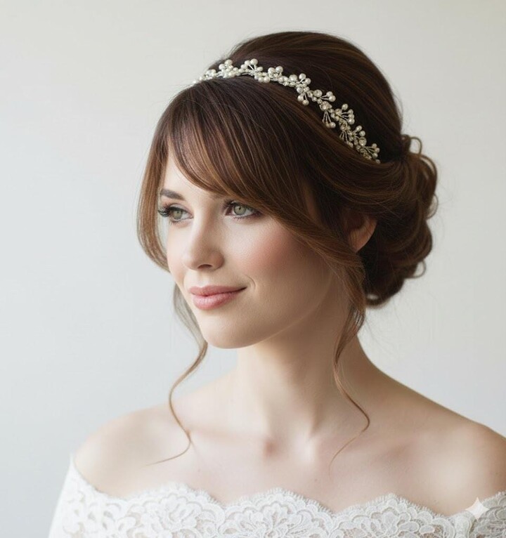 Etsy Rhinestone & Pearl Bridal Hair Piece Wedding Accessories