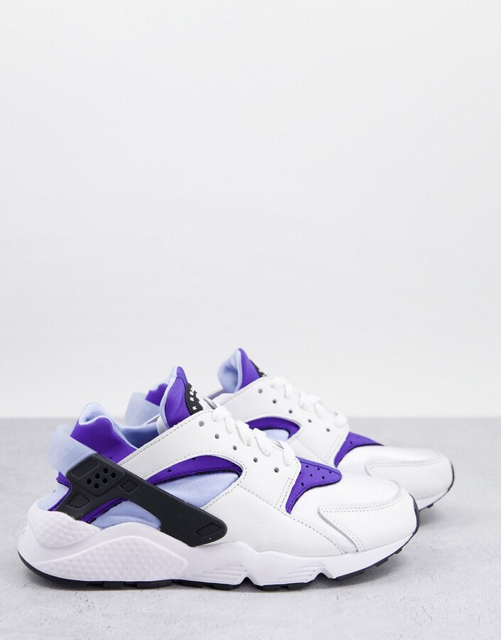 Nike Air Huarache sneakers in white/lapis - ShopStyle