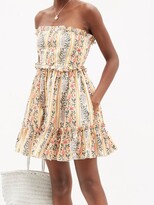 Thumbnail for your product : Agua by Agua Bendita Rosa Floral-print Strapless Cotton Mini Dress - Multi