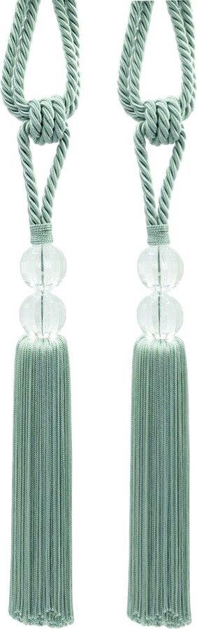 Décopro Crystal Curtain & Drapery Tassel Tieback, Length 9" | 22.5cm, Spread 35" | 88.5cm # Tbcrys9 #9535 Set Of 2