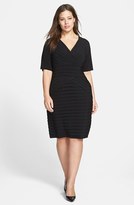 Thumbnail for your product : Adrianna Papell Shutter Pleat Sheath Dress (Plus Size)