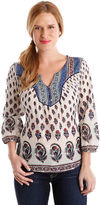 Thumbnail for your product : Lucky Brand Indian Boho Mixed Print Top