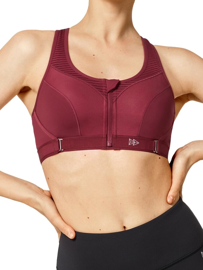 Yvette High Support Sports Bra - Women's Full Coverage Adjustable Sports Bra  for Large Bust No Bounce Running Fitness Bra - ShopStyle