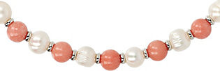 Honora Cultured Pearl & Gemstone Necklace, Ster ling