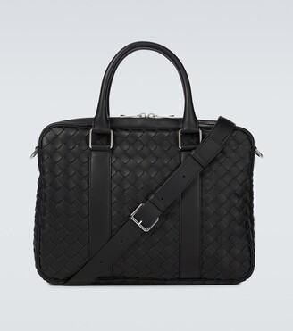 Bottega Veneta Classic Medium Intrecciato leather briefcase