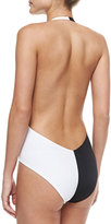 Thumbnail for your product : Norma Kamali Twist-Front Plunge One-Piece Swimsuit