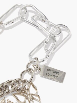 Chopova Lowena Butterfly And Duck Charm Stainless-steel Necklace - Silver