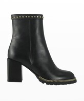 Thumbnail for your product : Ron White Esra Studded Leather Ankle Booties