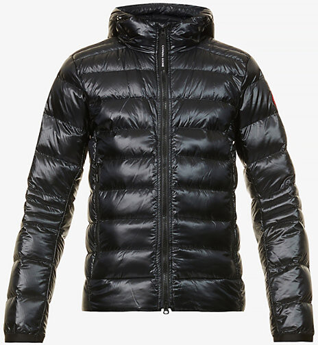 Canada Goose Mens Black Crofton Quilted Woven Hooded Jacket M