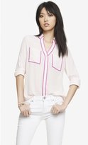 Thumbnail for your product : Express Contrast Piping Portofino Shirt