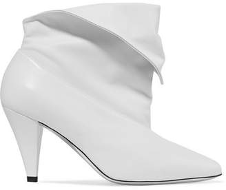Givenchy Fold-over Leather Ankle Boots - White