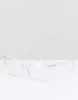 Thumbnail for your product : Reclaimed Vintage Inspired Round Clear Lens Glasses In Clear