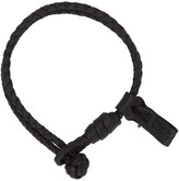 Thumbnail for your product : Bottega Veneta Black Intrecciato Bracelet