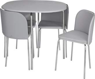 Argos Home Amparo Grey Dining Table & 4 Grey Chairs