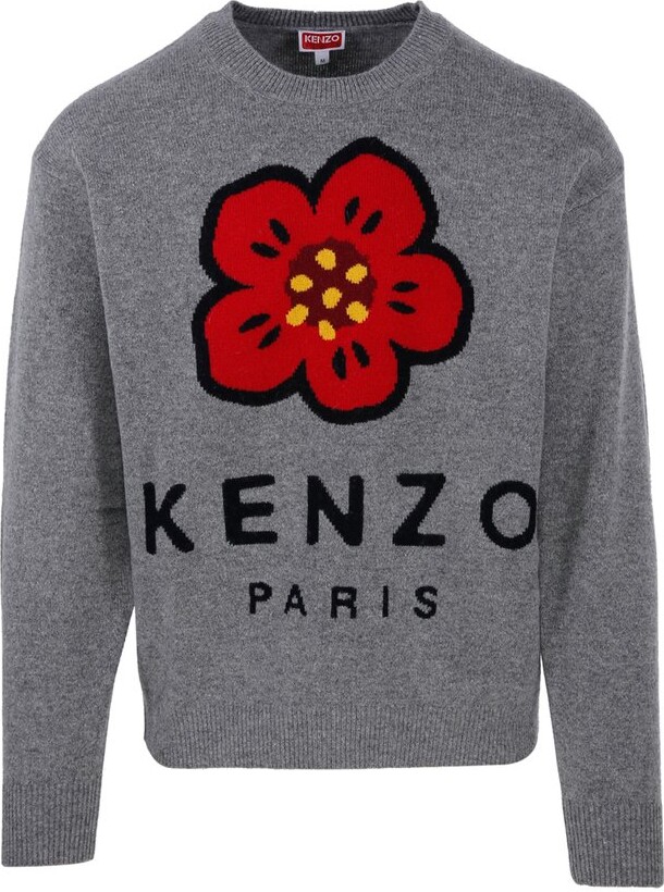 Kenzo Distressed Tiger Intarsia Jumper - ShopStyle Crewneck Sweaters