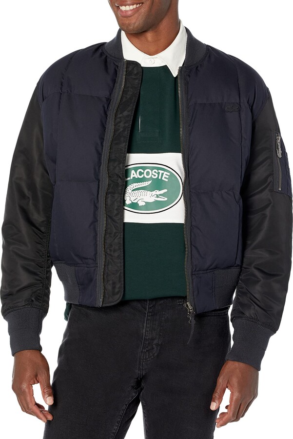 Lacoste Men's Long Sleeve Colorblocked Twill Bomber Jacket - ShopStyle
