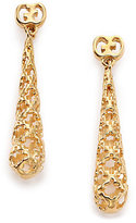 Thumbnail for your product : Gucci Diamantissima 18K Yellow Gold Teardrop Earrings