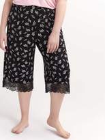 Thumbnail for your product : Printed PJ Capris with Lace Trim