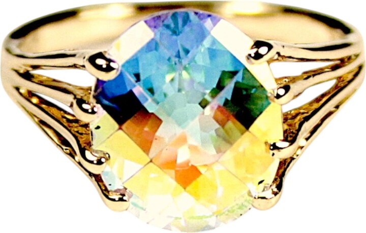 Etsy Mercury Mist Topaz 14Ky Gold Ring R280