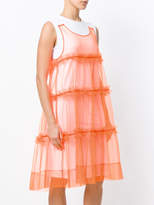 Thumbnail for your product : P.A.R.O.S.H. tulle trim dress