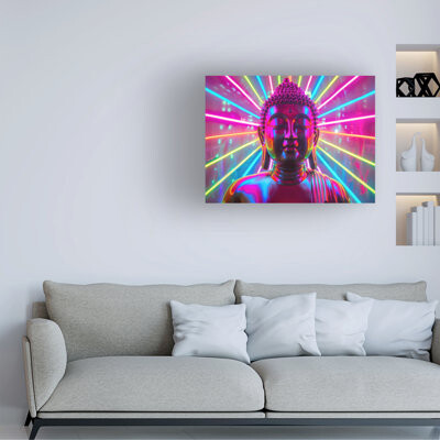 Trademark Fine Art Ray Heere Colorful Buddha 5 Canvas Art