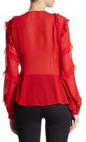 Thumbnail for your product : Nicholas Ruffled Silk Georgette Blouse