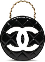 Thumbnail for your product : Chanel Pre Owned 1995 CC diamond-quilted round vanity bag