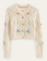 Thumbnail for your product : Boden Cropped Embroidered Cardigan