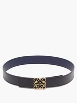 Thumbnail for your product : Loewe Anagram-buckle Reversible Leather Belt - Black