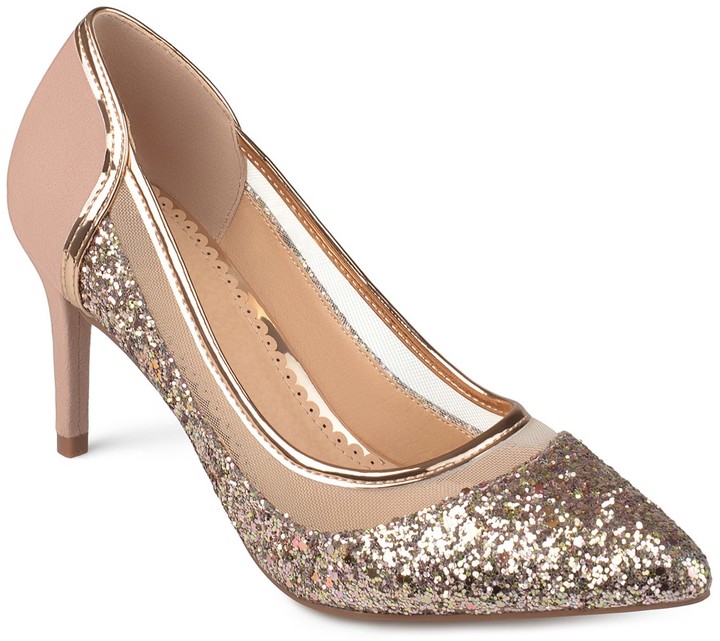 Spanien ned massefylde Rose Gold Glitter Pumps | Shop the world's largest collection of fashion |  ShopStyle
