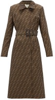 Thumbnail for your product : Fendi Ff-jacquard Belted Canvas Trench Coat - Brown Multi