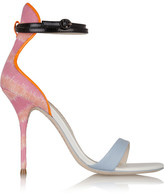 Thumbnail for your product : Webster Nicole leather and printed canvas sandals