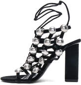 Thumbnail for your product : Alexander Wang Suede Rubie Sandals in Black | FWRD