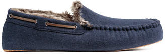 H&M Faux Fur-lined Slippers - Blue