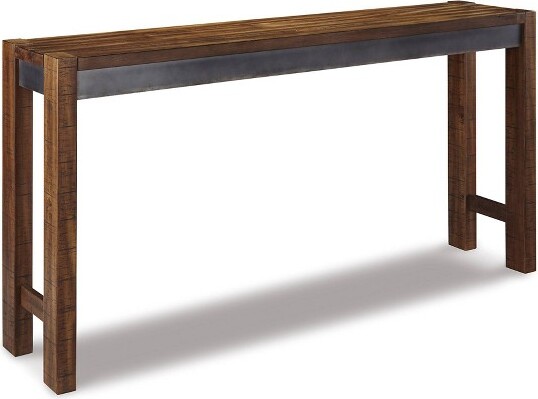 Signature Design by Ashley TorjinCounterHeightDiningRoomTableBrown-SignatureDesignbyAshley:UrbanIndustrialAgedGunmetal3-Seater