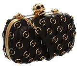 Thumbnail for your product : Alexander McQueen Stud & Ring Harness Skull Box Clutch