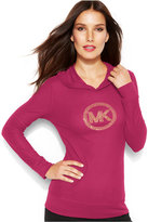 Thumbnail for your product : MICHAEL Michael Kors Waffle-Knit Hooded Logo Tee